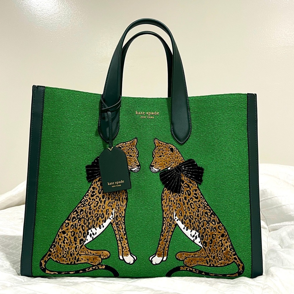 Kate Spade Manhattan Lady Leopard Large Tote